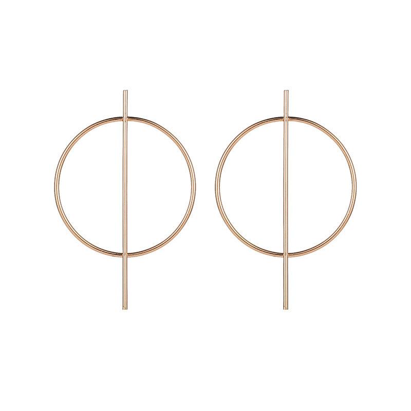 Exaggerated personality big circle geometric earrings night fashion trendy style simple temperament versatile popular earrings