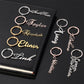 Personalized Name Keychain Alphabet DIY Keychain Stainless Steel Furnace Vacuum Plating