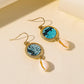 Jewelry Bohemian Colored Fish Scale Round Earrings Fashion Beach Fish Shell Ladies Earrings