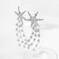 Jewelry Fashion Street Shooting Diamond Snowflake Tassel Earrings Personality Trend Geometric Claw Chain Earrings Female