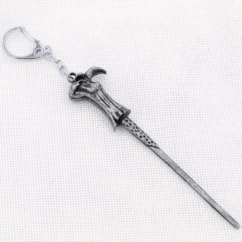 Harry Potter Retro Wand Key Chain Alloy Magic Wand Necklace Key Chain Ornament