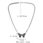 Trendy Fashion Domineering Dark Punk Design Butterfly Mechanical Rose Skull Necklace Necklace Men