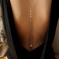 Jewelry Fashion Simple Water Drop Back Chain Trendy Women's Long Necklace Tassel Body Chain
