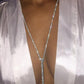 N868 Street Shot Fashion Necklace Tassel Full Diamond Long Money Decoration Personalized Claw Chain Simple Geometric Necklace Female