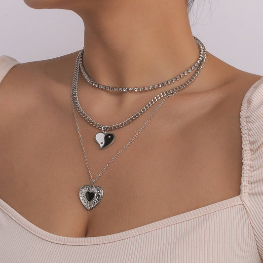 N152 Jewelry Chain Claw Chain Exaggerated Necklace Drip Oil Love Tai Chi Gossip Creative Necklace