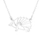 Popular Jewelry Hollow Hedgehog Pendant Female Necklace Small Animal Clavicle Chain Necklace Alloy Plating