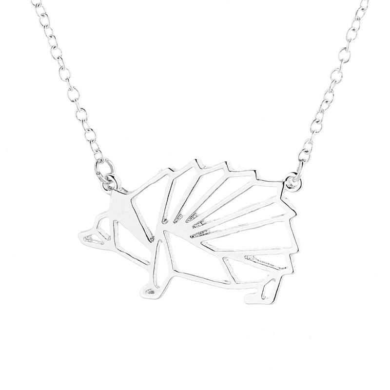 Popular Jewelry Hollow Hedgehog Pendant Female Necklace Small Animal Clavicle Chain Necklace Alloy Plating