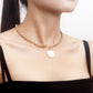 Jewelry stitching diamond claw chain mother-of-pearl pendant necklace female light luxury niche clavicle chain