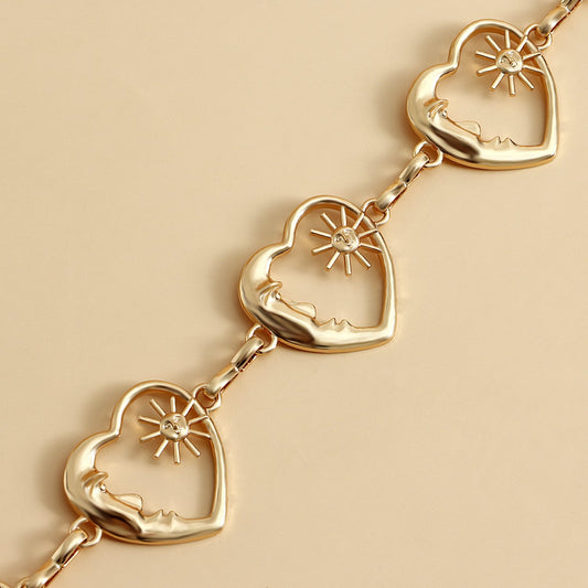 Fashion love metal waist chain female decoration with skirt pants chain trendy ins heart-shaped chain belt accessories