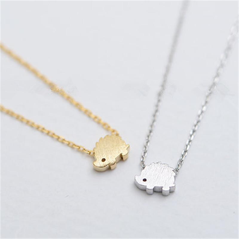 Creative Personality Cute Necklace Exquisite Alloy Two-color Hedgehog Clavicle Chain Collar Necklace