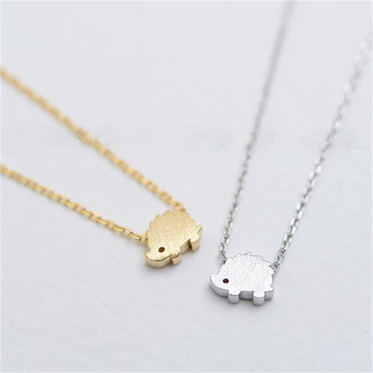 Creative Personality Cute Necklace Exquisite Alloy Two-color Hedgehog Clavicle Chain Collar Necklace