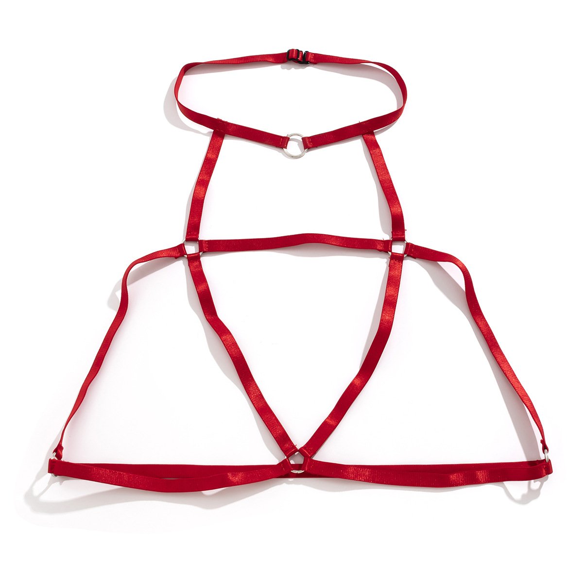 Jewelry Sexy Night Cross Elastic Belt Chest Chain Simple Red Hollow Dress Body Chain