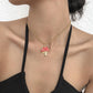 N8821 Simple single-layer necklace alloy drip oil mushroom creative collarbone chain temperament Internet celebrity fashion necklace