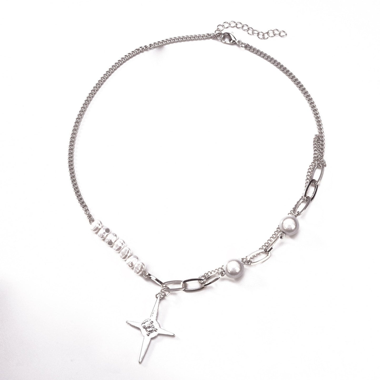 Jewelry Asymmetric Shaped Luminous Pearl Necklace Female Abstinence Department Night Cold Trendy Money Jewelry