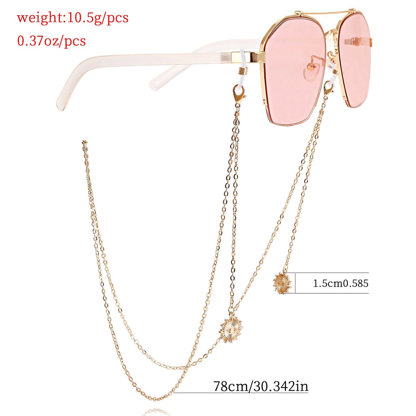 Jewelry acrylic glasses chain hanging chain glasses chain high sense mask chain ins mask chain