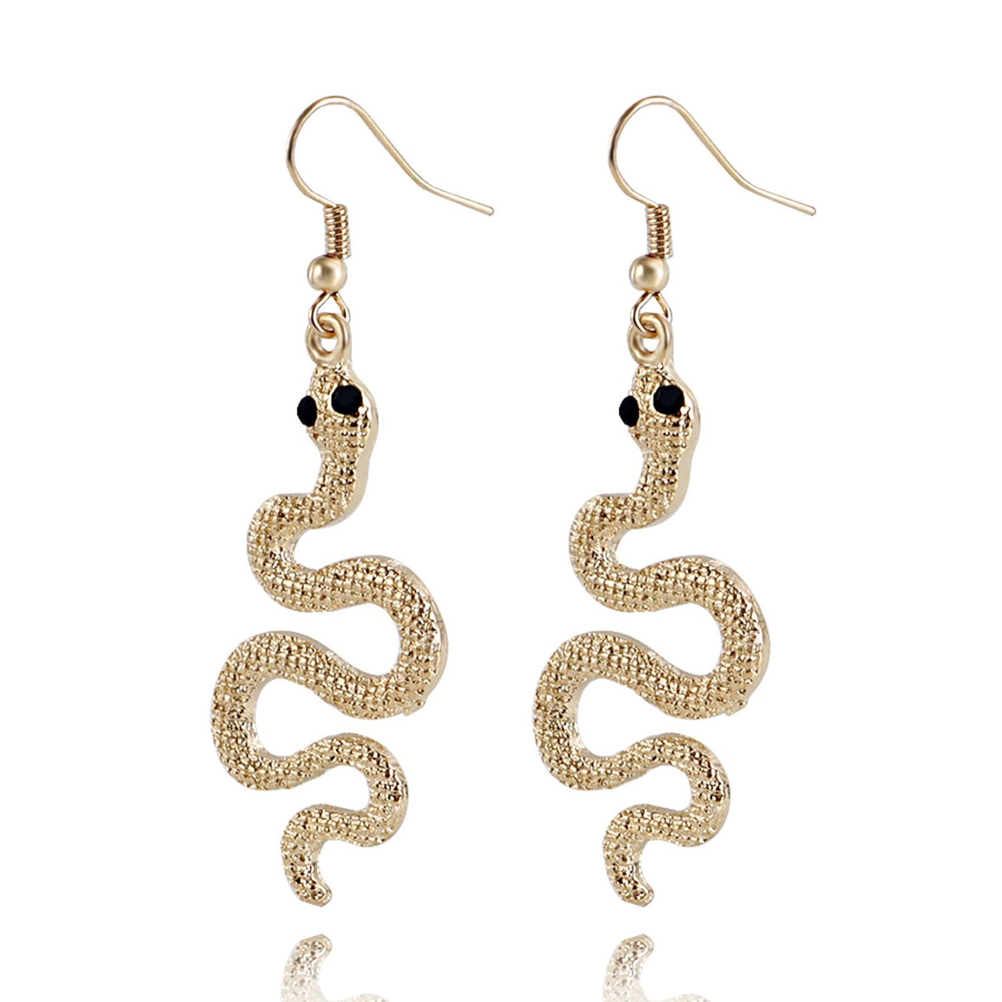 Jewelry ins personality retro animal earrings female simple metal texture cobra earrings earrings