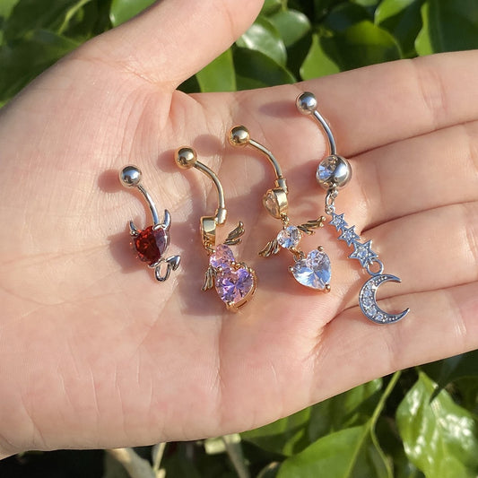 Jewelry Sexy Devil Color Zircon Micro-inlaid Navel Navel Fashion Xingyue Creative Body Jewelry