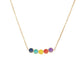 Small and colorful mini smiley necklace women's titanium steel cute rainbow smiley face does not fade high-end niche