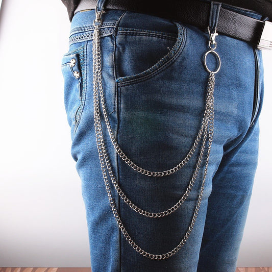 Jewelry personality retro men and women body chain rock night multi-layer waist chain jeans chain