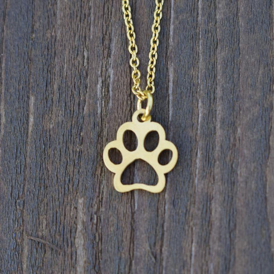 Personalized pet footprint necklace female dog paw print cat paw print clavicle chain thin section