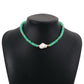 N1784 Bohemia Leisure Vacation Ethnic Necklace Female CCB Beaded Color Fragrance Simple Necklace