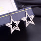 Fashion Double Hollow Frosted Star Earrings OL Star Ear Jewelry