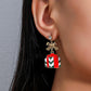 Christmas cartoon dripping oil earrings creative cute snowflake bells Christmas hat earrings earrings ornaments
