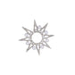 Fashionable geometric exaggerated earrings temperament pearl studded diamond starburst sun flower stud earrings single style