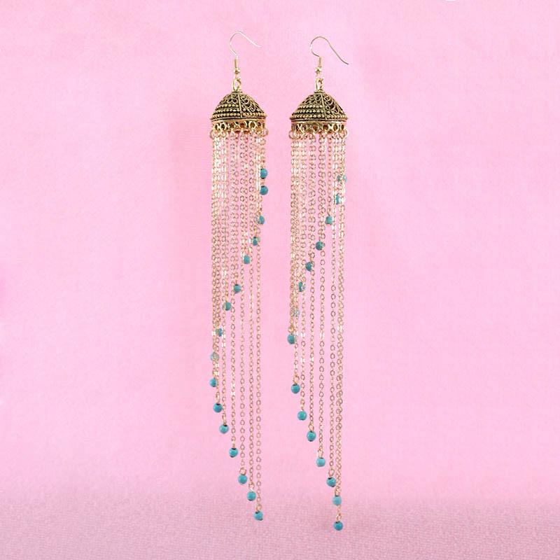 Fashion Earrings Exquisite Alloy Turquoise Boutique Female Jewelry Ladies Personality Earrings