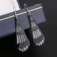 Popular Fashion Exaggerated Water Drop Alloy Fence Frosted Earrings Boutique Earrings
