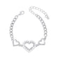 B1952 personality niche geometric bracelet hollow heart imitation pearl rhinestone temperament simple chain bracelet