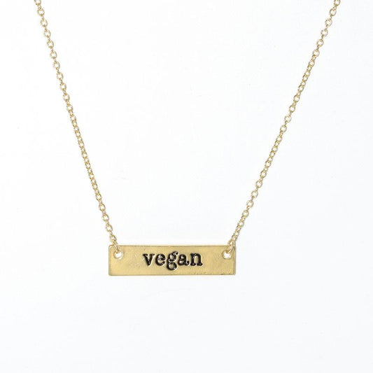 Jewelry strip hand-smeared Vegan personality vegetarian lifestyle pendant necklace