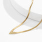 Hip-hop simple V-shaped snake bone chain collarbone necklace retro versatile metal geometric men and women necklace
