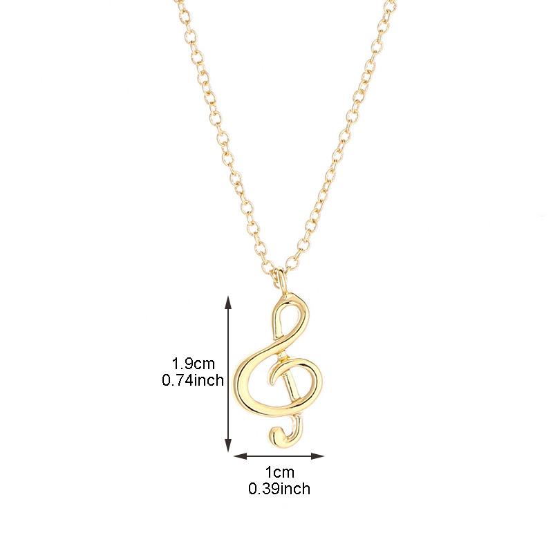 Popular element pendant necklace love rhythm note pendant necklace female necklace creative collarbone chain