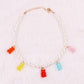 Simple soft clay accessories imitation pearl necklace resin bear accessories imitation pearl trendy necklace