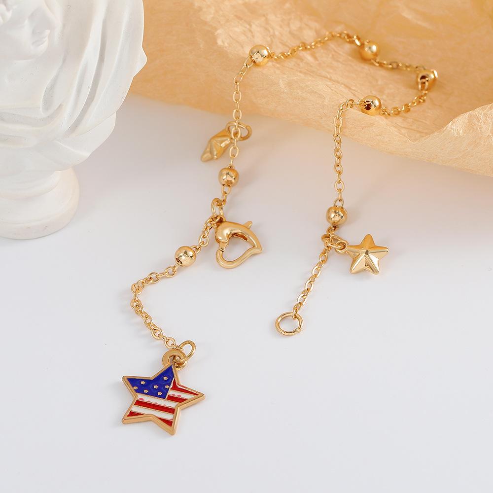 Ins anklet fashion simple star pendant anklet femininity five-pointed star beach foot jewelry