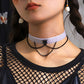 Jewelry Sweet Cool Gothic Spider Flannel Choker Necklace Simple Tassel Chain Necklace Female