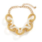 Jewelry fashion exaggerated hemp surface metal buckle necklace personality trend aluminum chain clavicle necklace female