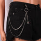 Double-layer pants chain versatile Christmas trend gift snowflake oil drop pendant