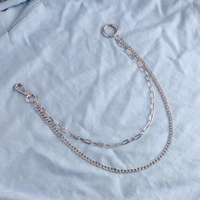 Metal Waist Chain Punk Rock All-Match Night Jeans Decorative Ring Pendant Pants Accessories