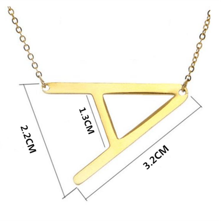 Stainless Steel Pendant 26 Letters Necklace Popular Jewelry