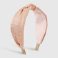 F4738 small fresh plaid solid color knotted fabric headband creative wide-brimmed fashion sweet age-reducing headband
