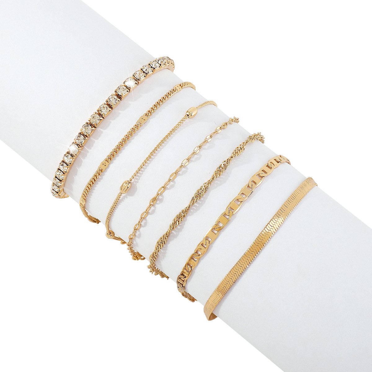 B1866 Jewelry Metal Simple Hand Drill Snake Bracelet Fashion Claw Chain Hand Decoration Set