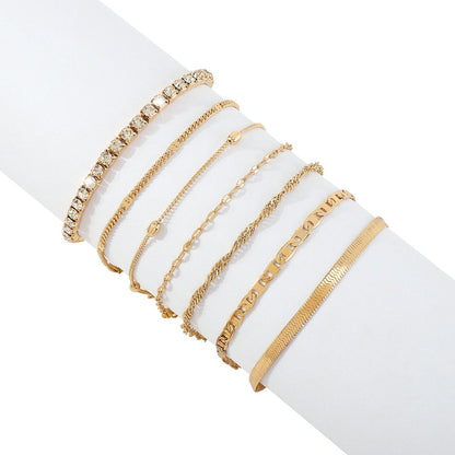 B1866 Jewelry Metal Simple Hand Drill Snake Bracelet Fashion Claw Chain Hand Decoration Set