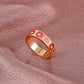 Ins simple cute flower love ring fashion fun smiley face ring metal index finger ring female