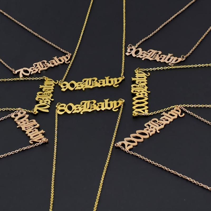 Necklaces born in the 7s, 8s, 9s, and s clavicle chains