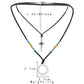 Personality Men's Double Layer Stainless Steel Sword Circle Roman Numeral Pendant Rope Bead Necklace