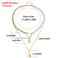Fashion Temperament Love Padlock Combination Multi-Layered Wearing Exaggerated Necklace Niche Design Pearl Clavicle Chain Female