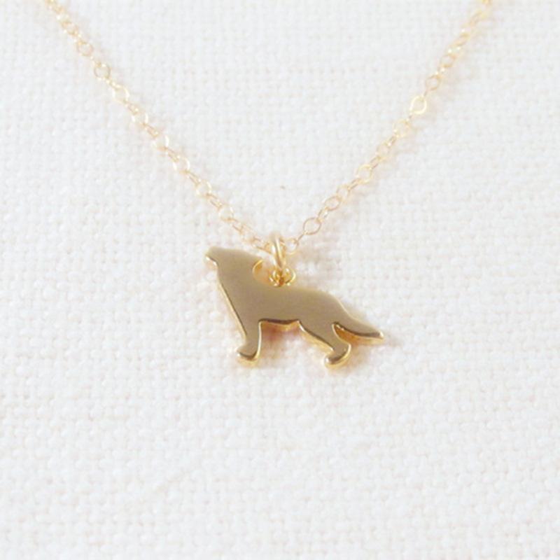 Fashion Trend Jewelry Simple Wolf Pendant Necklace Hot Style