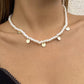 Jewelry Retro Cold Pearl Clavicle Necklace Temperament Simple Metal Letter Tag Necklace